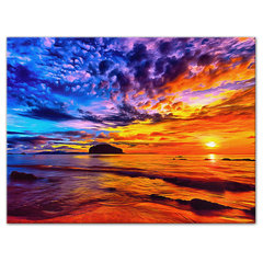 Break In The Clouds Embellished Canvas Wall Art, 24x36