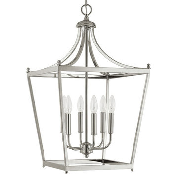 Capital Lighting 9552 Stanton 6 Light 17"W Taper Candle - Polished Nickel