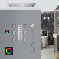 Touch Panel Controlled LED Musical Shower System, Style C - Touch Panel Light - Showerheads And Body Sprays