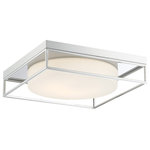 Eurofase - Eurofase Rover Large LED Flushmount, Chrome - Chic minimalism exuberates from the Rover collection. Simple squared framework houses opal glass disks for a clean design. The open frame adds a stylish element that effortlessly supports each light.