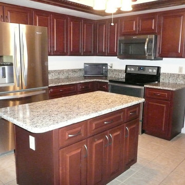Kitchen Transformation Done In A Cinnamon Stain