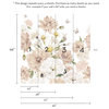 Vintage Meadow Floral Peel and Stick Vinyl Mural, Blush, 24"w X 96"h