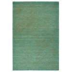 Kaleen - Kaleen Hand-Tufted Textura Wool Rug, Turquoise, 2'x3' - Whimsical designs of hand drawn concentric lines inject energy and movement to the Textura collection. Hand-tufted of 100% wool from India, the rugs range in color from soft neutrals to more intense hues. The free flowing patterns will lend a relaxed but modern feel to your room�s design. Detailed colors for this rug are Dark Turquoise, Seaweed, Ivory.