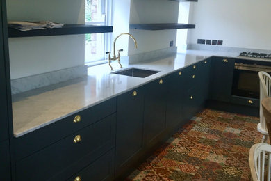 Photo of a medium sized classic kitchen in London.
