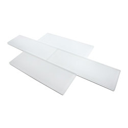 3x9 Super White Frosted Subway Glass Tiles - Home Accessories & Decor