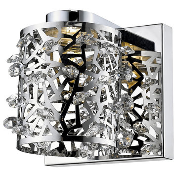 Fortuna 1-Light Wall Sconce In Chrome