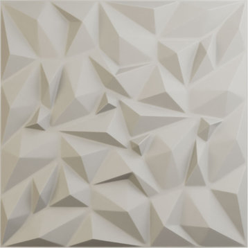 Leto EnduraWall Decorative 3D Wall Panel, 19.625"Wx19.625"H, Satin Blossom White