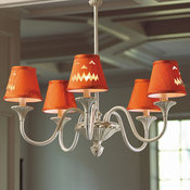 Jack-o'-lantern Chandelier Shade, Orange