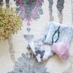 Ripple Rug :: The Knitting - ocean :: The Drama -rooster - Upholstery Fabric