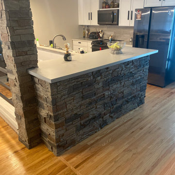 Kenai Stacked Stone DIY Home Bar and Pillar