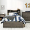 Nexera 373944 Twin Size Storage Platform Bed, 3-Drawer, Bark Gray