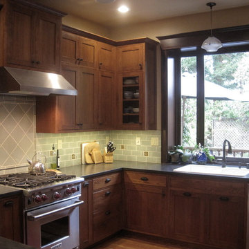 Earthy Craftsman Kitchen and Bath