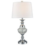 Dale Tiffany - Dale Tiffany SGT17044 Frosted Murray, 1 Light Table Lamp, Chrome - This elegant Crystal Table Lamps cool crystal combFrosted Murray 1 Lig Polished Chrome Whit *UL Approved: YES Energy Star Qualified: n/a ADA Certified: n/a  *Number of Lights: 1-*Wattage:100w E26 Medium Base bulb(s) *Bulb Included:No *Bulb Type:E26 Medium Base *Finish Type:Polished Chrome