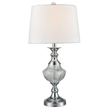 Dale Tiffany SGT17044 Frosted Murray, 1 Light Table Lamp, Chrome