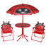 VidaXL 4-Piece Ladybird Design Kids' Garden Furniture Set