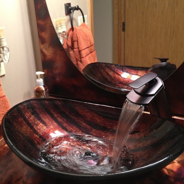 GF-057ORB Vessel Faucet with NOHP-G025-8031 Vessel