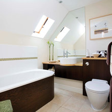 bathroom logistical ideas for a small room with slopy ceilings