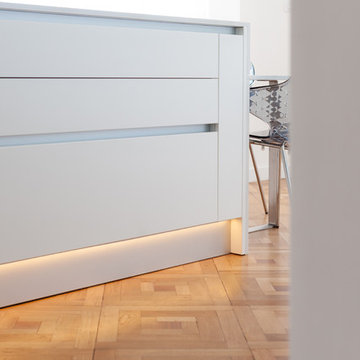 Cuisine dans un appartement sur la Promenade des Anglais