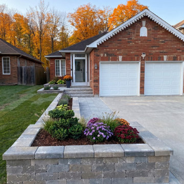 Toronto Interlock Front Walkway and Custom Planter Retaining Wall