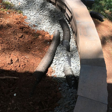 Front Yard Landscaping with Retaining Wall