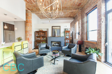 Living room photo in Chicago