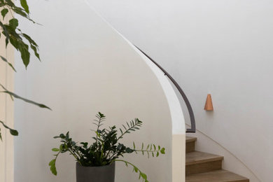 Example of a farmhouse staircase design in San Francisco