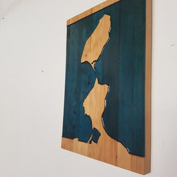 Mapped Series: Victoria Beach, MB - Mixed Media Art