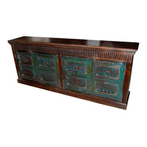 Mogul Interior - Consigned Hand-Carved Antique Sideboard - Buffets And Sideboards
