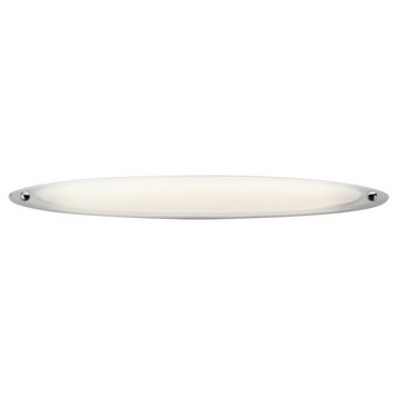 Kichler Polished Nickel and Matte White Acrylic 45" Fluorescent Bath Wall