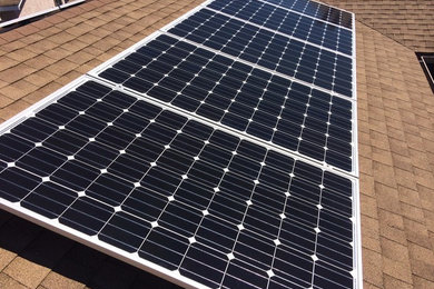 5 Solarworld modules on back roof