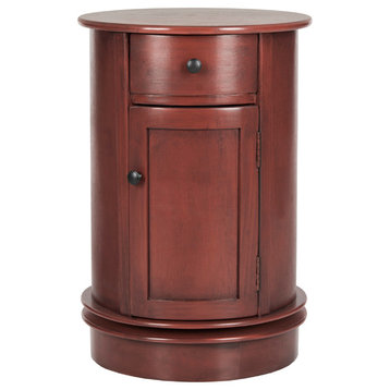 Safavieh Tabitha Oval Swivel Accent Table, Red