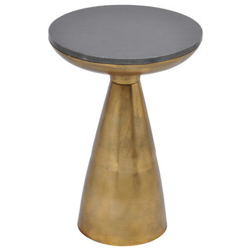 Art Deco Font Side Table - Yellow