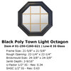 Four Season Town Light, Black Poly, Low-E With Grille