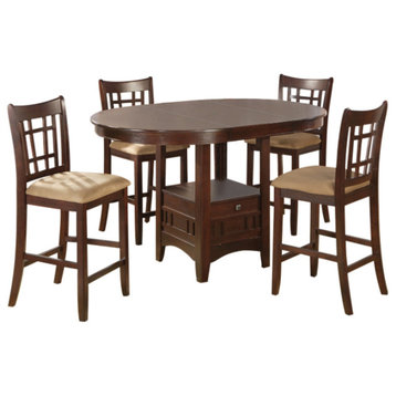 Lavon 5-piece Counter Height Dining Room Set Warm Brown and Tan