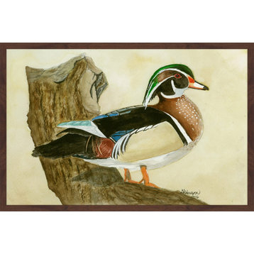 "Woodduck" Framed Painting Print, 24"x16"