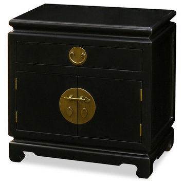 Elmwood Black Ming Cabinet, Bronze/Color