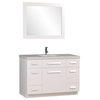 Design Element J48-DS-W Moscony 48" Single Sink Vanity Set, White
