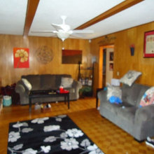 Our living room before and  after