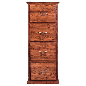 Mission Solid Oak 4 Drawer File Cabinet With Locks And Keys
