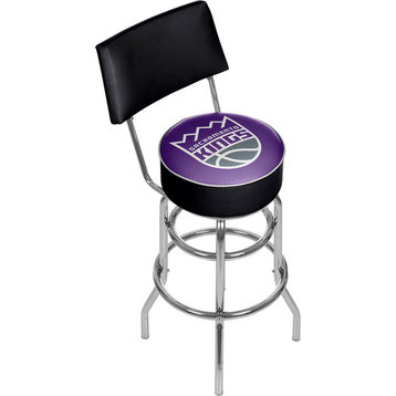Bar Stool - Sacramento Kings Logo Stool with Foam Padded Seat and Back