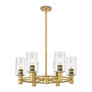 Brushed Brass Finish - Clear Glass Shade