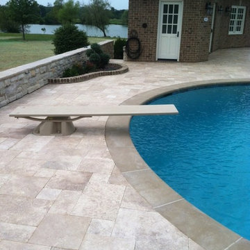 Travertine Pool Deck