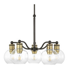 Progress Lighting P400147 Hansford 5 Light 25"W Chandelier, Antique Bronze