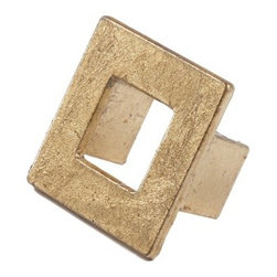 Worlds Away Hudson Square Hardware in Gold Leaf - Cabinet And Drawer Knobs