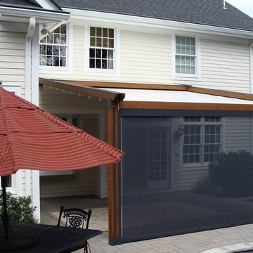 Retractable Pergola Awning with Integrated Solar Shades
