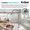 Britt Commercial Style 3-Function Pull-Down 1-Handle 1-Hole Kitchen Faucet, Spot Free Stainless Steel (Filter Kff-1691sfs)