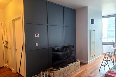 Example of a minimalist living room design in Other