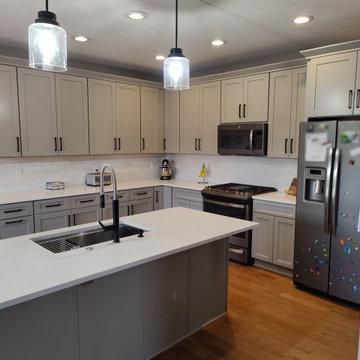 Modern Kitchen Remodel Done in a Pebble Gray Color