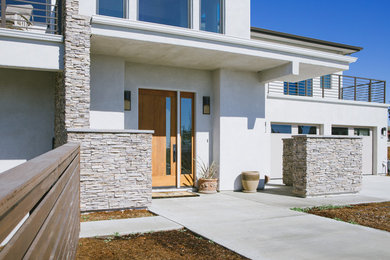Example of a trendy home design design in San Luis Obispo