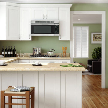 Forevermark Cabinetry - Ice White Shaker Kitchen Display